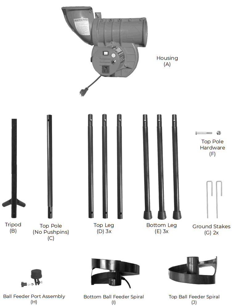 HEATER SPORTS SL129BB Slider 360 Lite Baseball Pitching Machine - fig