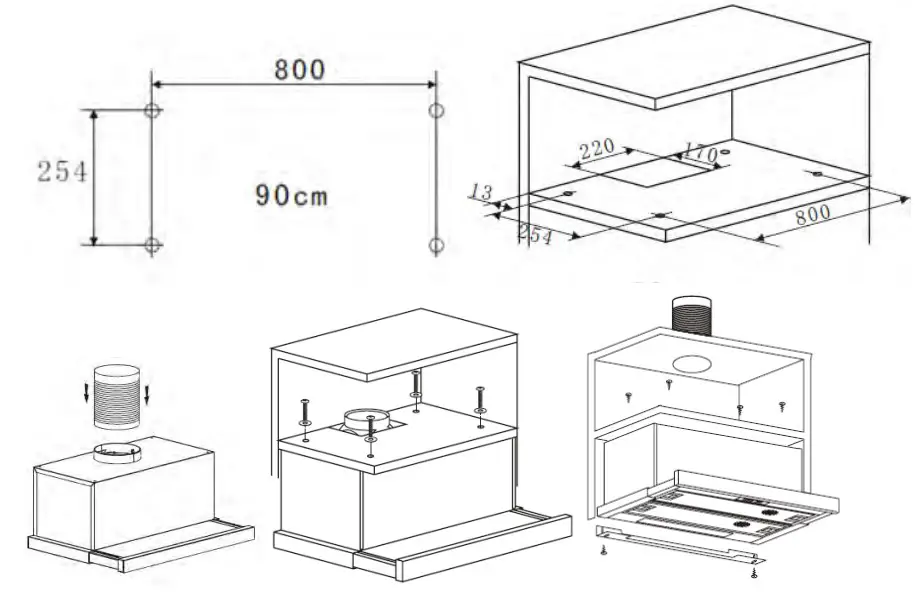 Mounting under a wall unit
