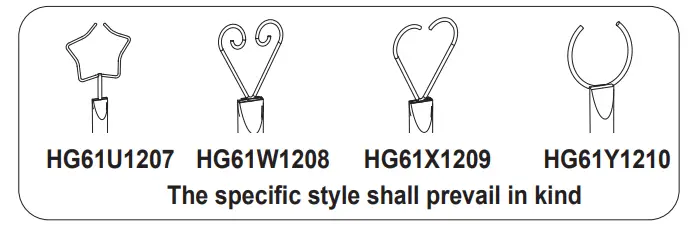 JAXSUNNY HG61U1207 Five Pointed Star Lamp String Holder 6pcs - Fig
