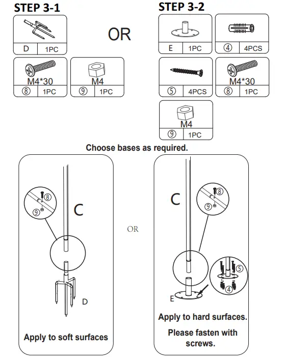 JAXSUNNY HG61U1207 Five Pointed Star Lamp String Holder 6pcs -PRODUCT ASSEMBLY2