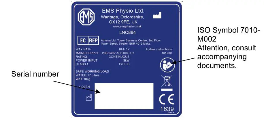 EMS Physio LNC884 Varitherm Wax Bath - Figure 3