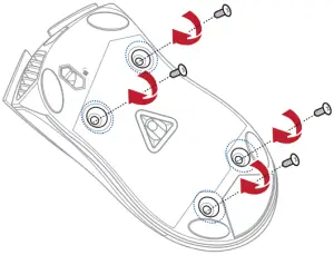 ASUS P504 Gladius II - Replacing the switches 5