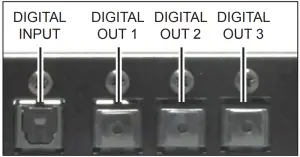 Digital Audio Input / Soundbar Outputs 1-3