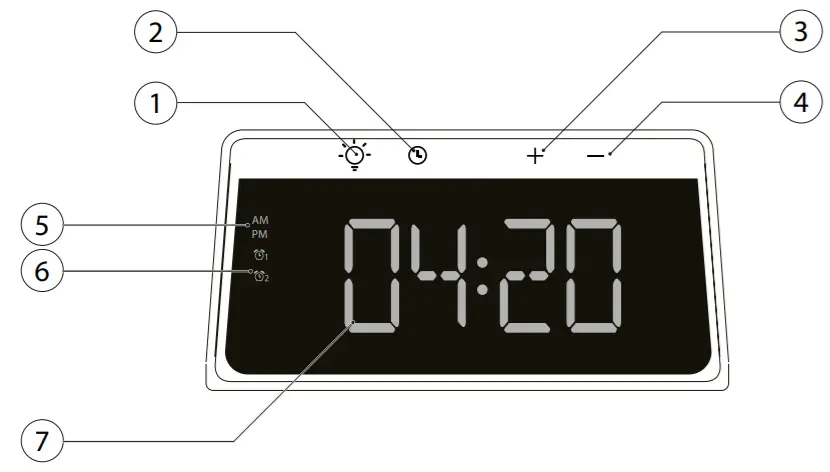CALIBER HCG 019Qi Alarm clock with dual alarm -FIGURE 1