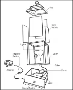 Homedics WFL-CANRUS EnviraScape Rustic Lantern Tabletop Relaxation Fountain figure 1