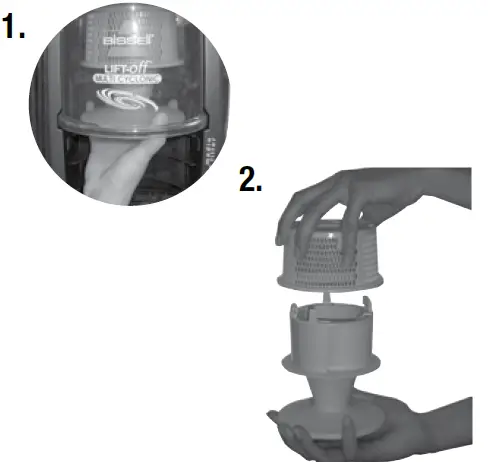 Cleaning secondary cyclone