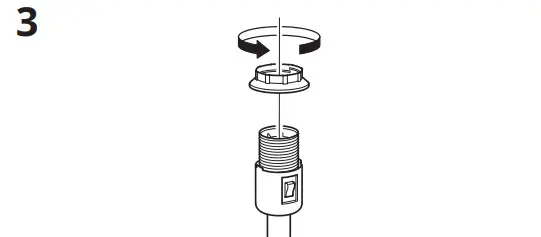 IKEA 104.378.31 Uppvind Floor Lamp with LED Bulb - PAT3