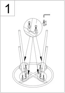 NUU GARDEN SRD001-01 3-Piece Metal Outdoor Bistro Set - FIG 6