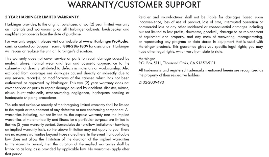 HARBINGER LV8 8-Channel Analog Mixer with Bluetooth fig 14