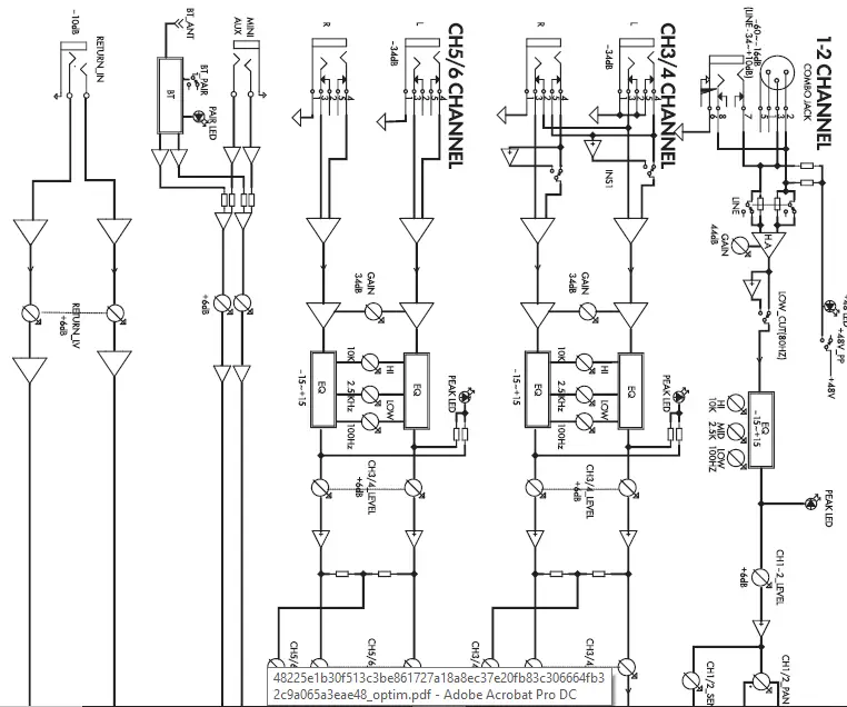 HARBINGER LV8 8-Channel Analog Mixer with Bluetooth fig 9