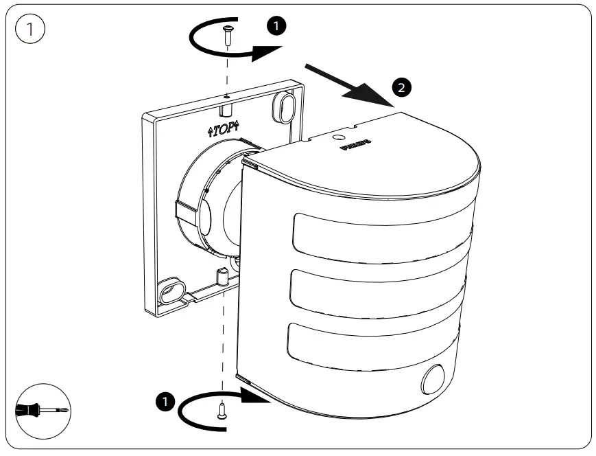 PHILIPS MA 171734710 Calgary Stainless Steel Wall Light-Incl3