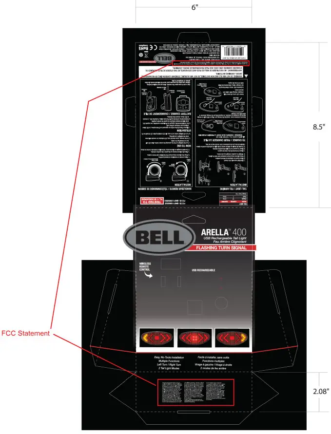 Bell Sports Arella 400 USB Rechargeable Tail Light