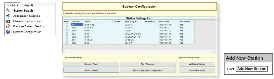 AIPHONE IXW-MA-SOFT IP Video Intercom- Configuration Settings