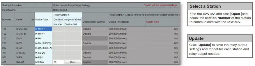AIPHONE IXW-MA-SOFT IP Video Intercom- Relay Output 1