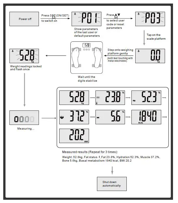 anko 43115792 Body Fat Hydration Monitor Scale 7