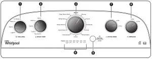Whirlpool WTW4950HW Top-Loading Washer - Control Panel