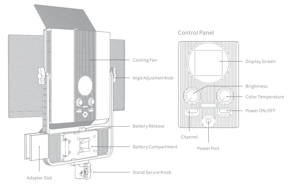 NEEWER NL140 Convex Glass Featured Plastic LED Light - lntroduction to Functions