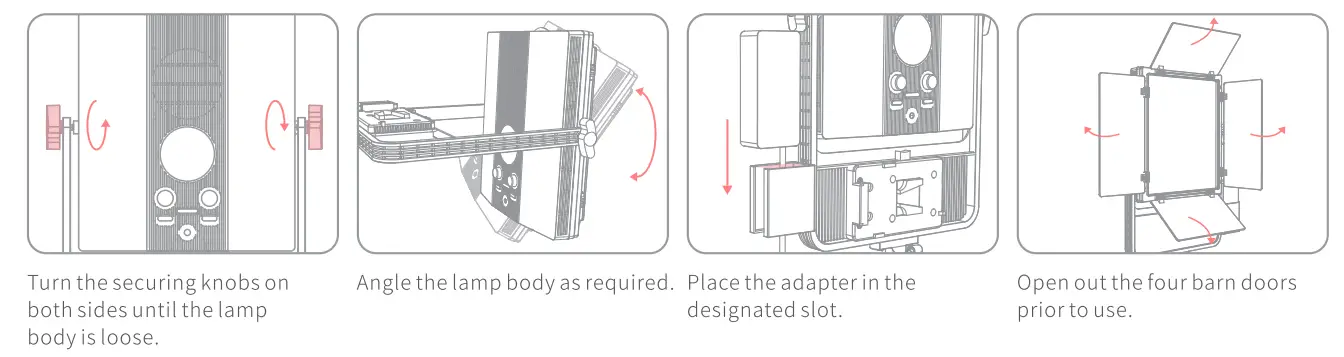 NEEWER NL140 Convex Glass Featured Plastic LED Light - nstallation Steps 2