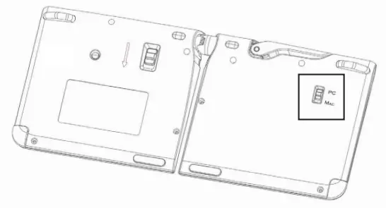 Goldtouch GTP 0044 Go!2 Mobile USB Travel Keyboard - change between