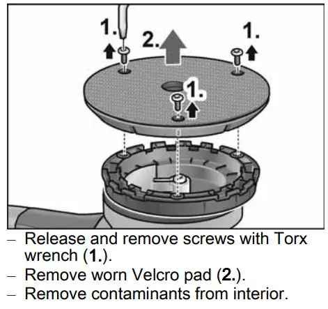 FLEX XFE 7-15 Roto Random Orbit Polisher Instructions - Change Velcro pad