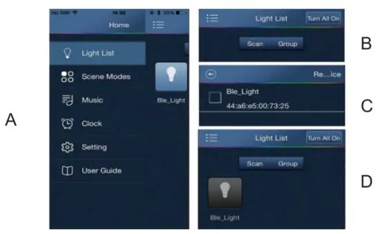 Guangzhou Ovovs Lighting OL2071SRGB RGB LED Light - BLE_Light Operating Instruction