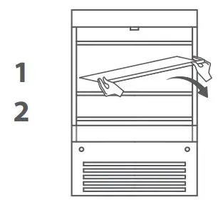 ASTE FINLAND AVO Maxi 200-87 AVO Series Open Front Cooler User Manual - SHELF INSTALLATION