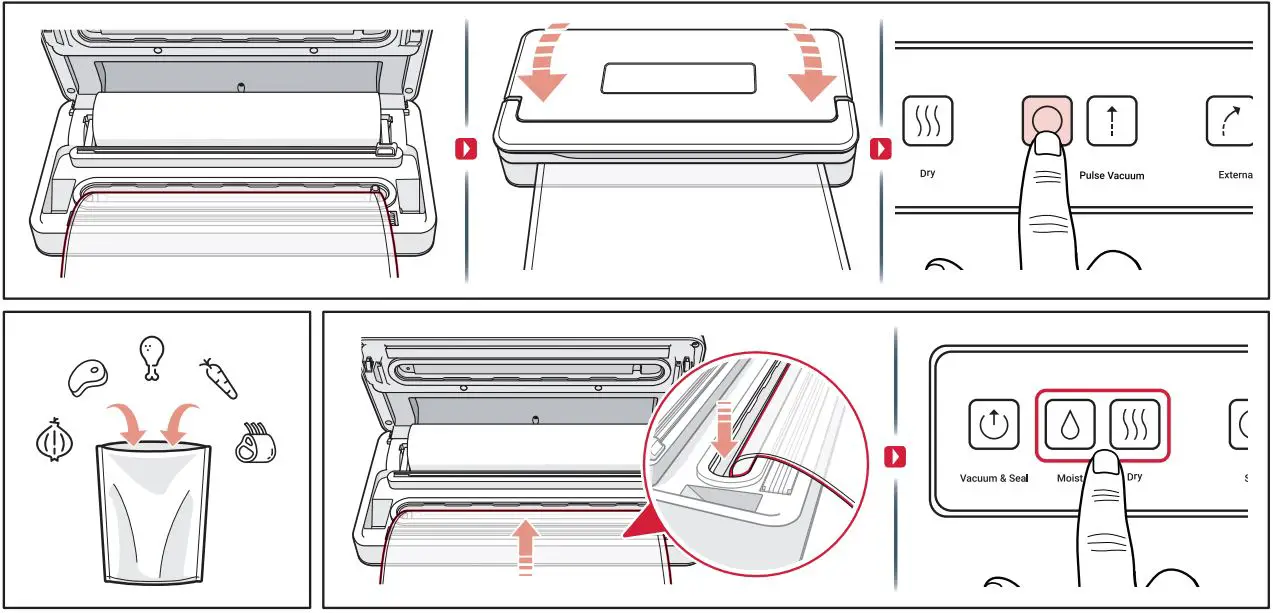 AEG A6-1-6AG Gourmet Vacuum Sealer User Manual - How to Use