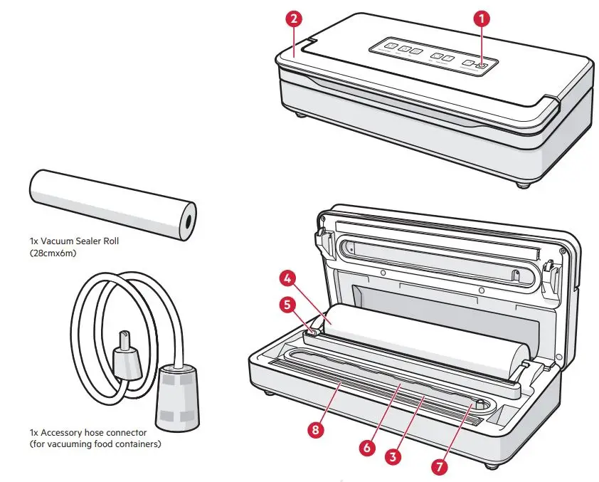 AEG A6-1-6AG Gourmet Vacuum Sealer User Manual - Product Overview