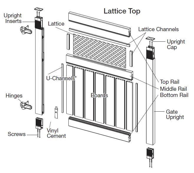 BARRETTE OUTDOOR LIVING 34111486 Vinyl Privacy Gates 2