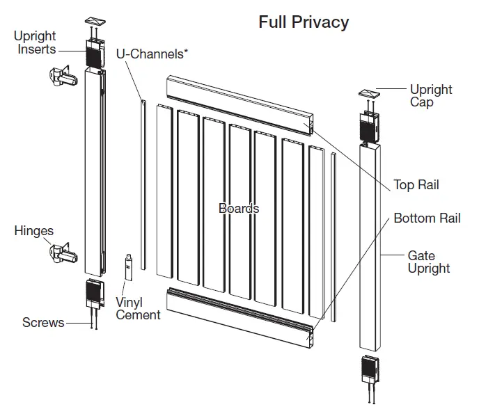 BARRETTE OUTDOOR LIVING 34111486 Vinyl Privacy Gates 3