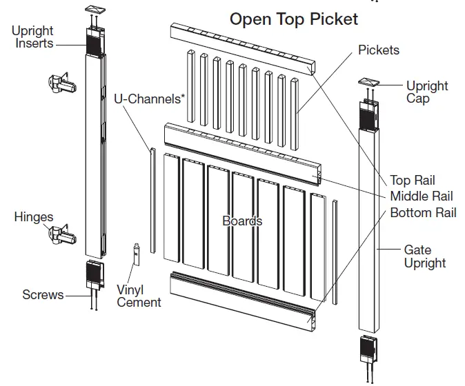 BARRETTE OUTDOOR LIVING 34111486 Vinyl Privacy Gates 4