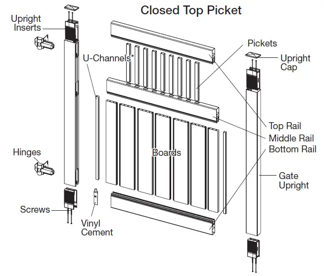 BARRETTE OUTDOOR LIVING 34111486 Vinyl Privacy Gates 5