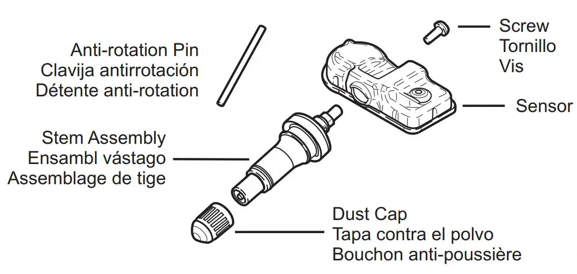 BARTEC RS1000 Programmable TPMS Rite Sensor - RITE-SENSOR with Rubber Valve Standard
