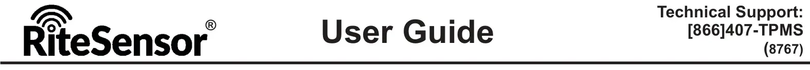 BARTEC RS1000 Programmable TPMS Rite Sensor User Guide