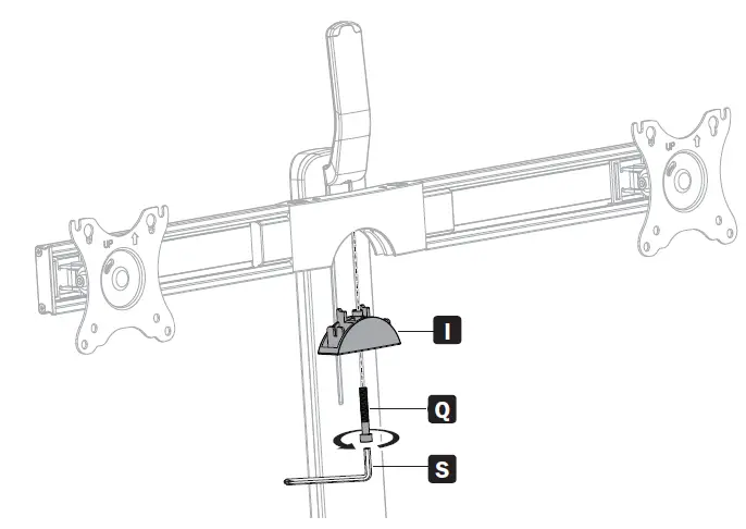 TRIPP-LITE DDVD1727AM Precision Placement Dual-Display Desktop Mount 10