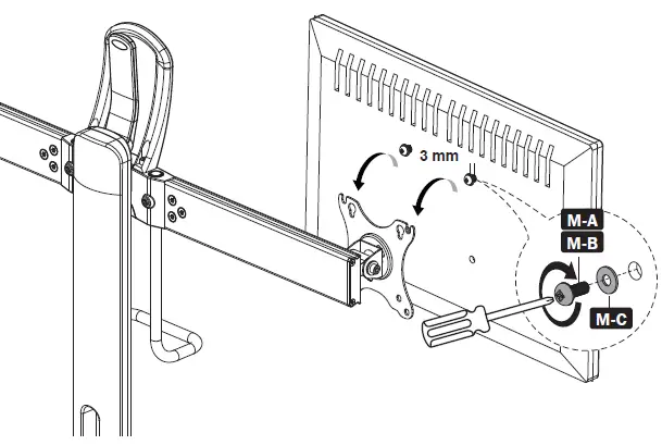 TRIPP-LITE DDVD1727AM Precision Placement Dual-Display Desktop Mount 12