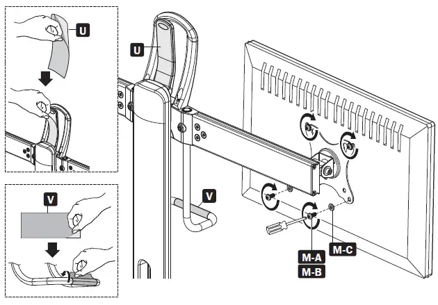 TRIPP-LITE DDVD1727AM Precision Placement Dual-Display Desktop Mount 13