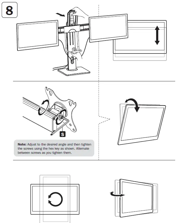 TRIPP-LITE DDVD1727AM Precision Placement Dual-Display Desktop Mount 14