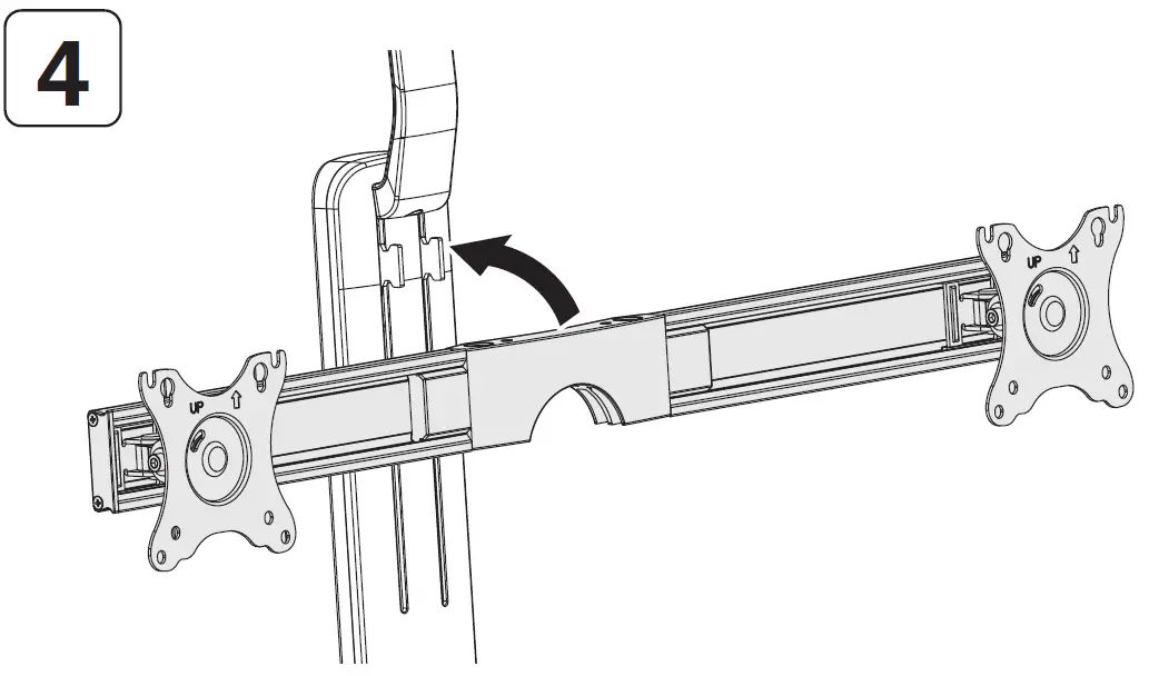 TRIPP-LITE DDVD1727AM Precision Placement Dual-Display Desktop Mount 9
