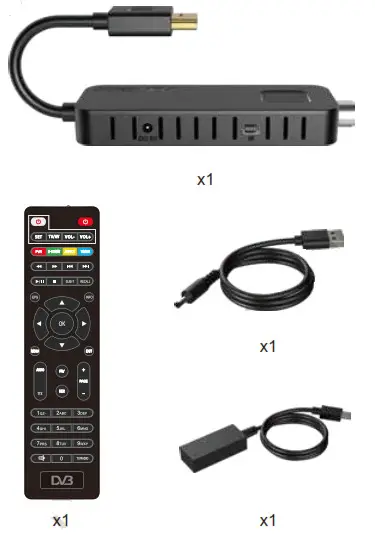 DECODER DVB T2 TV Stick - Packing list