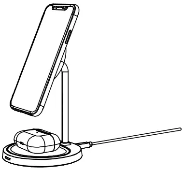 CHOETECH T575-F 2-in 1 Magnetic Wireless Charging Stand - Fig 1