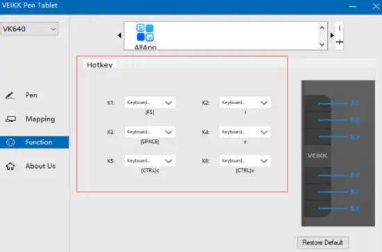 VEIKK VK640 Graphic Battery Free Pen Tablet - Fig 24