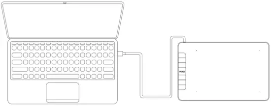 VEIKK VK640 Graphic Battery Free Pen Tablet - Fig 3