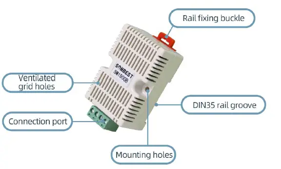 sonbus SM1810B interface rail type temperature humidity sensor-fig 2