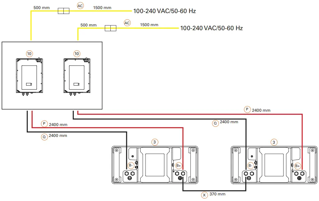 Power cable connection