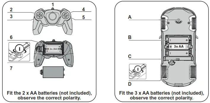 JAMARA 404400 Lamborghini Aventador RC Car - Components Transmitter
