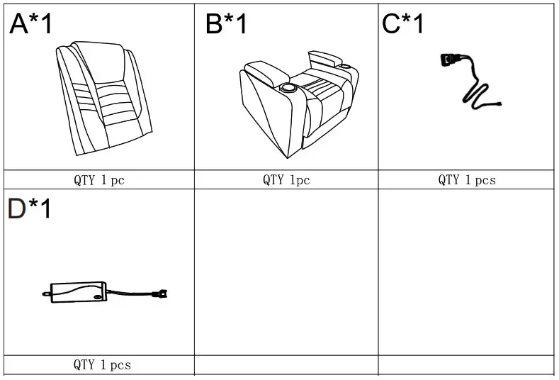 thdstatic pp289182 Home Theater Power Motion Recliner - Parts List