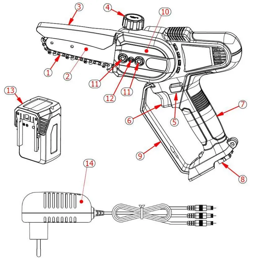 VOLPI PVS5001 Electronic Saw with Lithium Battery - Overview
