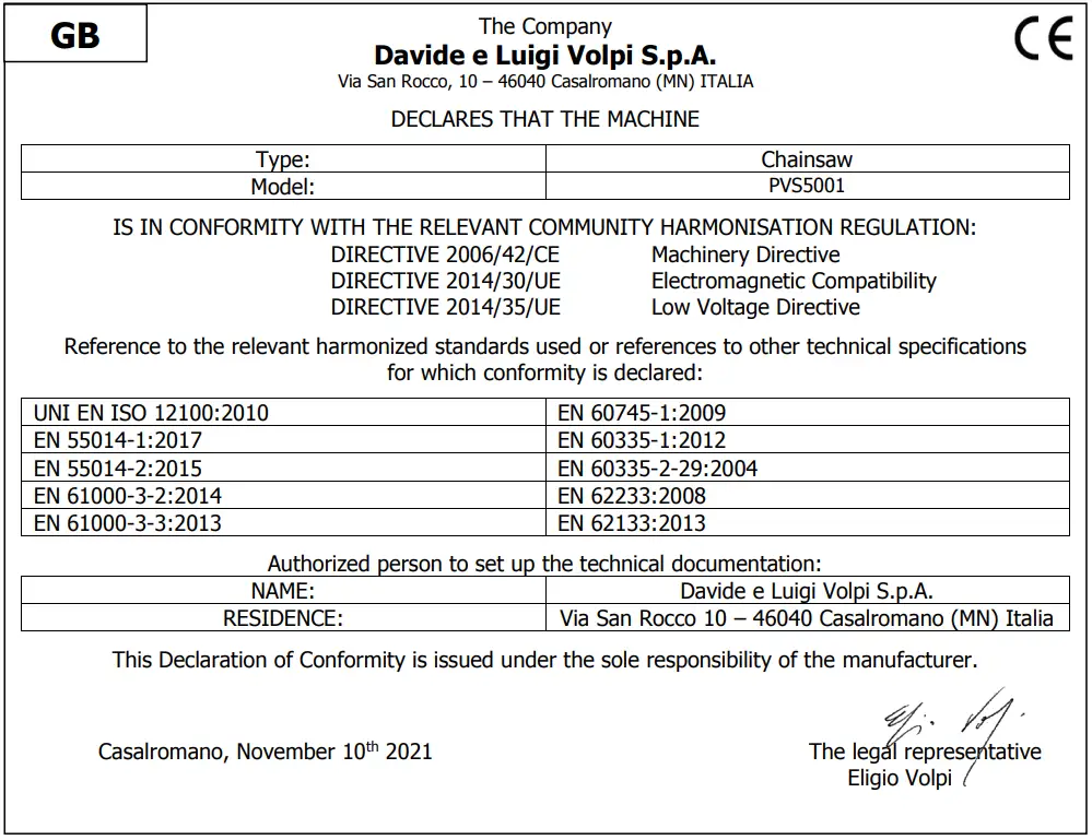 VOLPI PVS5001 Electronic Saw with Lithium Battery - fig 9
