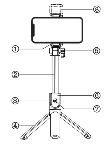 CHOETECH-KH5S-Portable-Tripod-Selfie-Stick-1